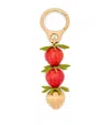 Loewe Strawberry Bag Charm In Acetate And Brass In Neutral