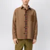 Loewe Camel-colored Virgin Wool And Cashmere Jacket-shirt Men In Brown