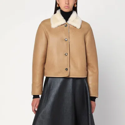 LOEWE LOEWE CAMEL-COLOURED SHEARLING JACKET
