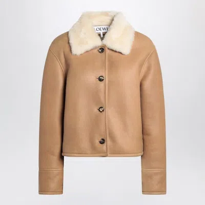 LOEWE LOEWE  CAMEL-COLOURED SHEARLING JACKET