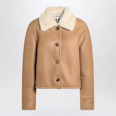 LOEWE LOEWE CAMEL-COLOURED SHEARLING JACKET