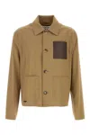 Loewe Cotton Jacket With Contrast Pocket And Front Pockets In Multi