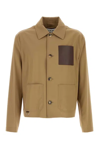 LOEWE LOEWE CAMEL COTTON JACKET