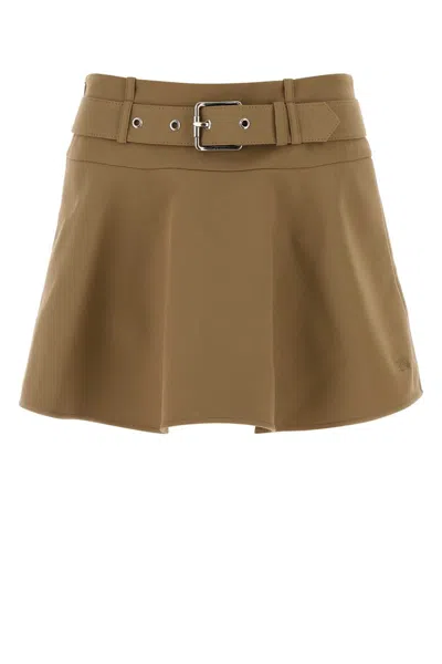 Loewe Camel Cotton Pant-skirt In Brown