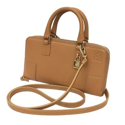 Pre-owned Loewe Camel Leather Handbag Shoulder Bag ()