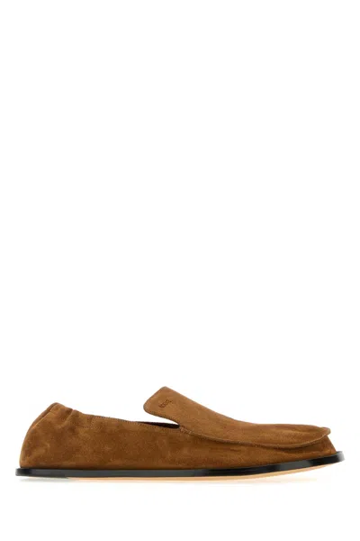 LOEWE CAMEL SUEDE FLEX LOAFERS