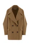 Loewe Wool Coat Double Breasted Wide Lapels In Brown