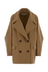 Loewe Wool Coat Double Breasted Wide Lapels In Brown