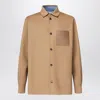 Loewe Camel-colored Virgin Wool And Cashmere Jacket-shirt Men In Brown
