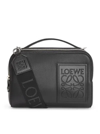 Loewe Camera Mini Shoulder Bag In Satined Calfskin In Black