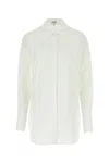 Loewe Camicia In Popeline Bianco  Donna In Opticwhite