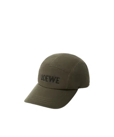 Loewe Camp Cap In Cotton In Green