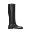 Loewe Leather Campo Biker Boots In Black