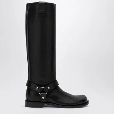 LOEWE LOEWE  CAMPO BIKER HIGH BOOT IN BLACK CALFSKIN LEATHER
