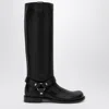Loewe Leather Campo Biker Boots In Black