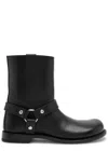 LOEWE LOEWE CAMPO BIKER LEATHER ANKLE BOOTS