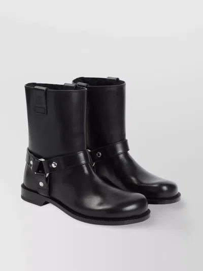 LOEWE CAMPO BIKER SHEARLING BOOTS