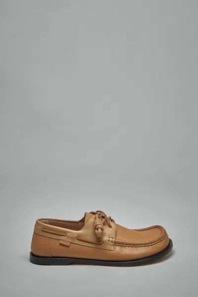 Loewe Campo Boat Shoe In Brown