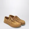 Loewe Campo Boat Shoe In Tabacco Suede