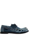 Loewe Campo Boat Shoes In Blue