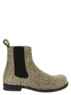Loewe Brushed Suede Campo Chelsea Boots In Green