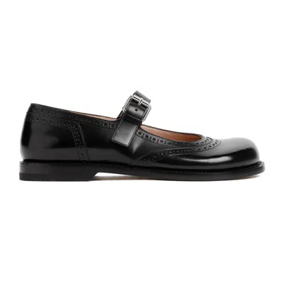 Loewe Campo Mary Jane Ballerina Flats In Black