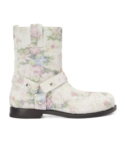 Loewe Campo Brushed Boots In White