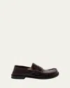 Loewe Campo Collapsible-heel Croc-effect Leather Loafers In Burgundy