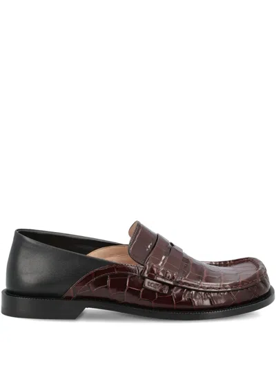 LOEWE CAMPO CROCODILE-EFFECT LOAFERS