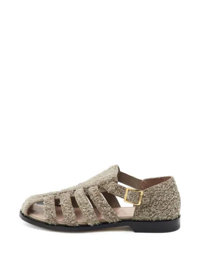 Pre-owned Loewe Campo Fisherman Sandals In Grey
