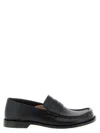 Loewe Penny Strap Round Toe Stitched Detailing Loafers In Black