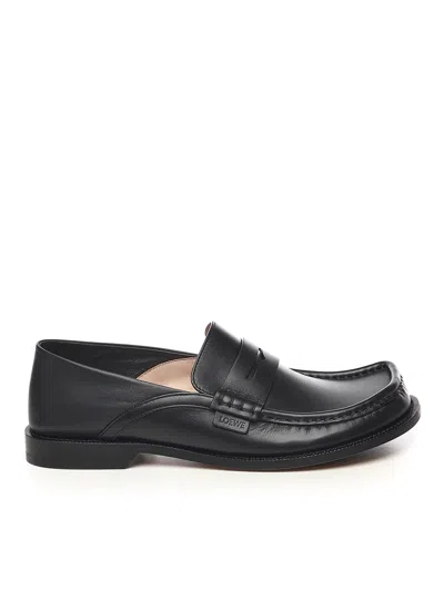 LOEWE CAMPO FLAP BACK LOAFERS IN CALFSKIN