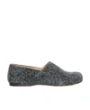 Loewe Campo Flat Shoes With Shallow Mouth In Gray