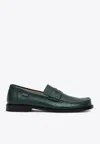 Loewe Campo Grained Leather Loafers In Green