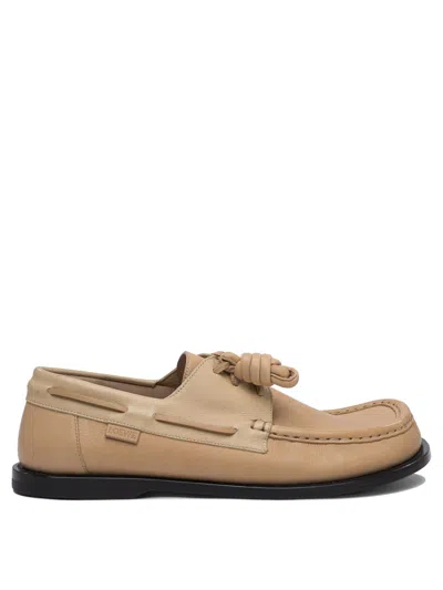 Loewe "campo" Laced Loafers In Neutral