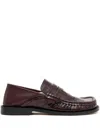 Loewe Campo Collapsible-heel Croc-effect Leather Loafers