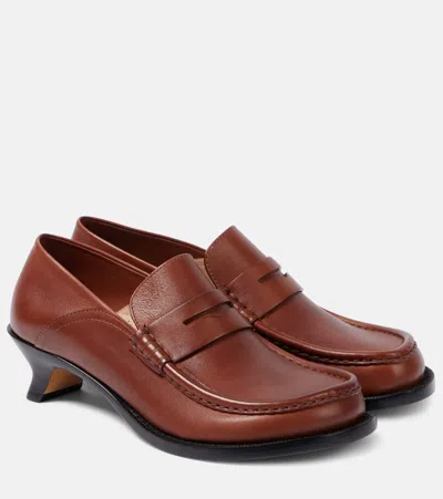 LOEWE CAMPO LEATHER LOAFERS