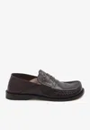 Loewe Campo Loafers In Croc-embossed Leather In Brown