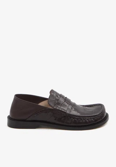LOEWE CAMPO LEATHER LOAFERS