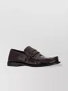 Loewe Campo Leather Loafers With Glossy Textured Finish