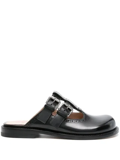 LOEWE LOEWE CAMPO LEATHER MARY JANE MULES