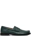 Loewe Campo Grained Leather Loafers In Green