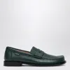 Loewe Campo Grained Leather Loafers In Green