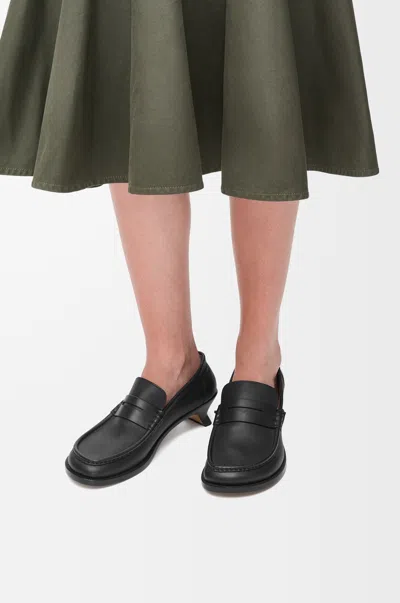 Loewe Campo Loafer In Soft Leather Skin Size:41 For Woman In Black