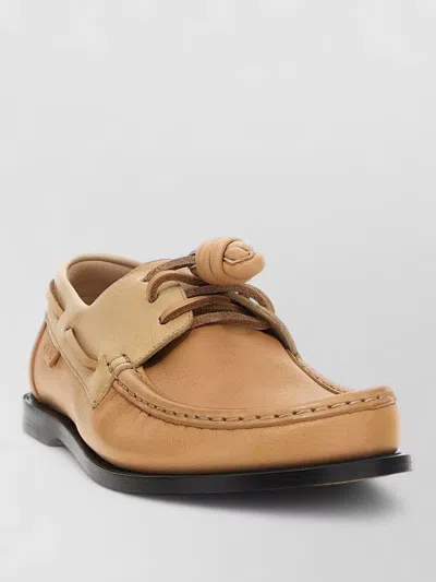Loewe Campo Loafers Knotted Lace Moc Toe In Brown