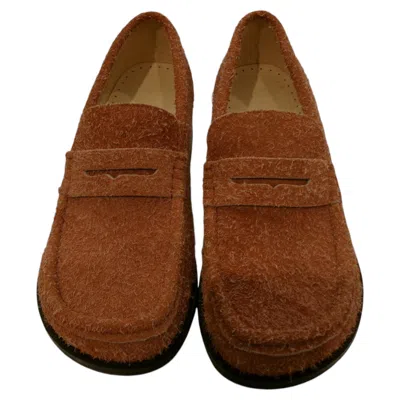 Pre-owned Loewe Campo Loafers Size 38 In Brown