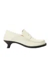 Loewe Campo 45 Croc-effect Leather Loafer Pumps In White