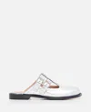 Loewe Campo Metallic Leather Mary Jane Flats In Silver