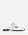 Loewe Campo Metallic Leather Mary Jane Flats In Silver