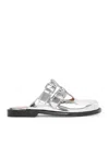 Loewe Campo Metallic Leather Mary Jane Flats In Metallic